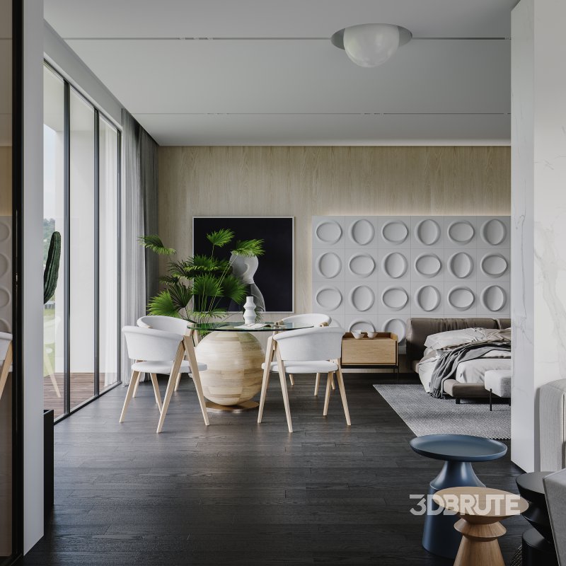 Living Room Dining Room Bedroom Image 9