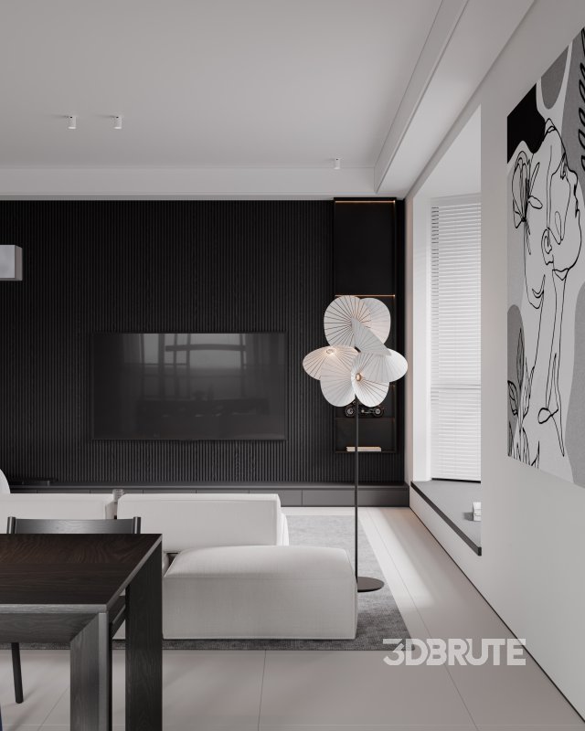 Living Room Dining Room Kitchen Image 17