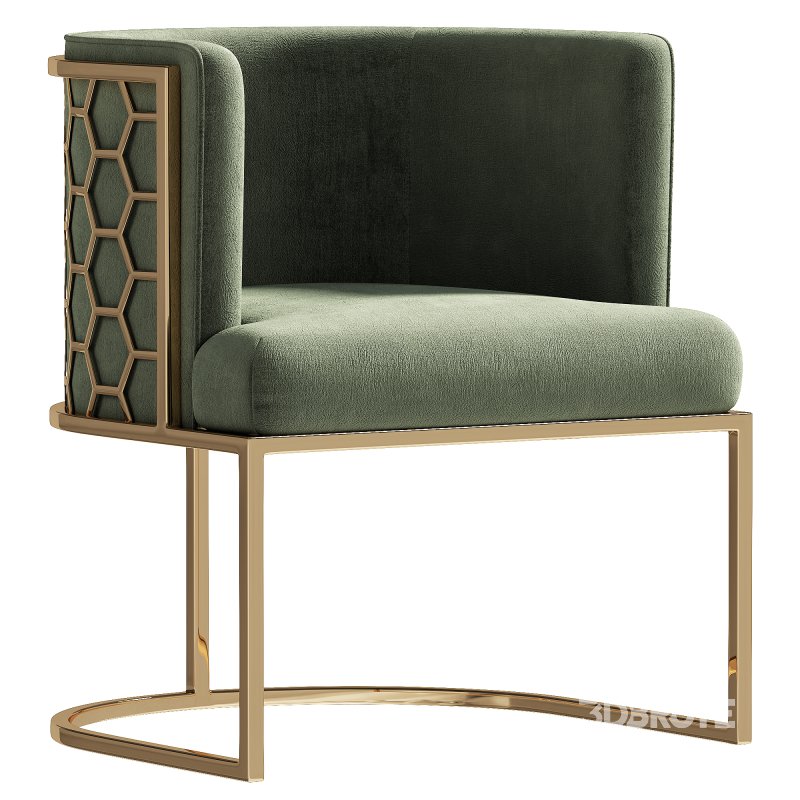 Carma Velvet Lounge Chair Image 5