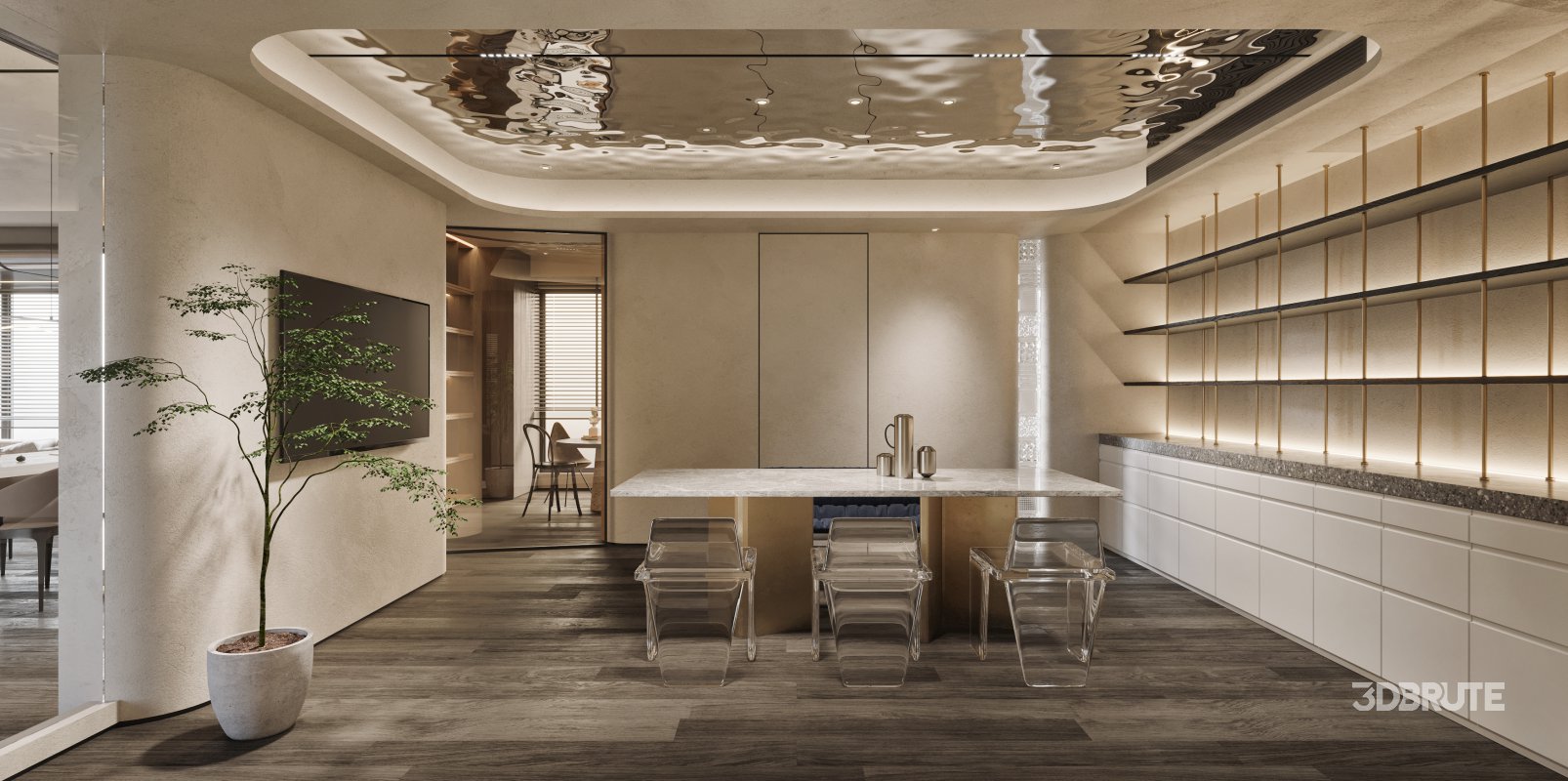 Living Room Dining Room Hallway Image 4