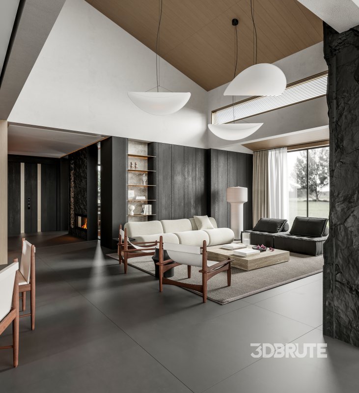 Living Room Dining Room Office Image 9