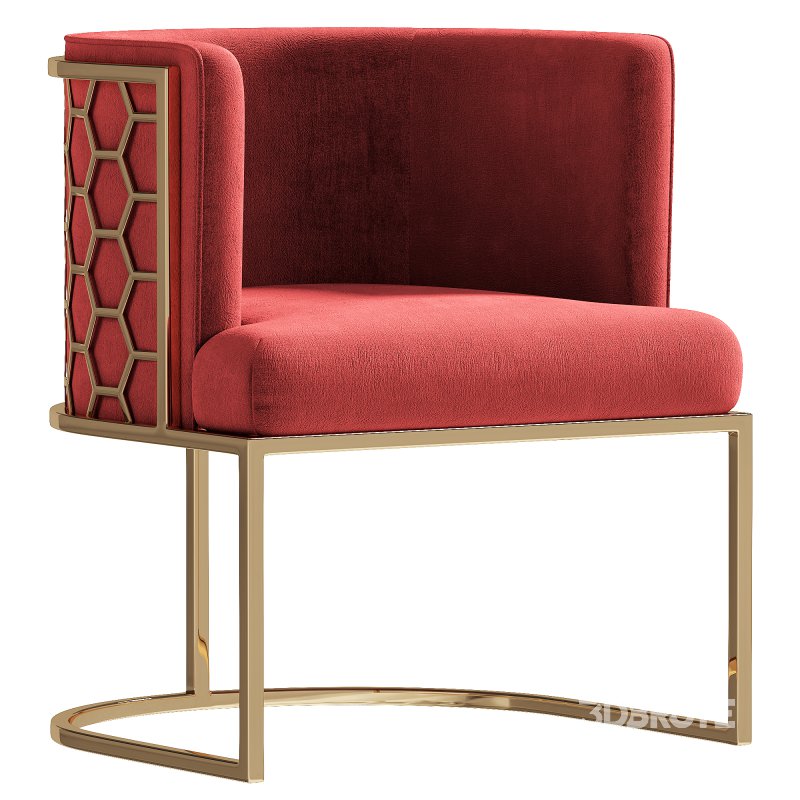 Carma Velvet Lounge Chair Image 6
