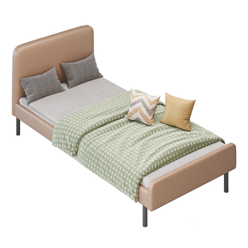 Upholstered bed frame Vissle dark grey Standard Single Image 9