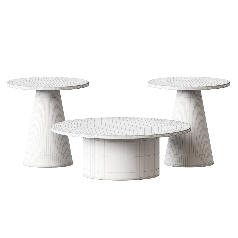 Carnisha 3 – Piece Round Black Coffee Table Sets Image 3