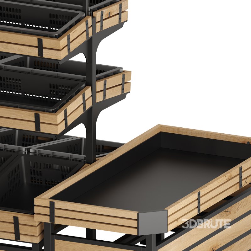 Shelves for Vegetables And Fruits Set 01 by Highbright Retail Solutions Image 3
