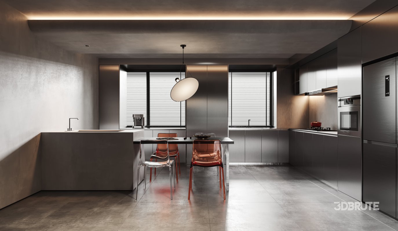 Living Room Dining Room Kitchen Image 6