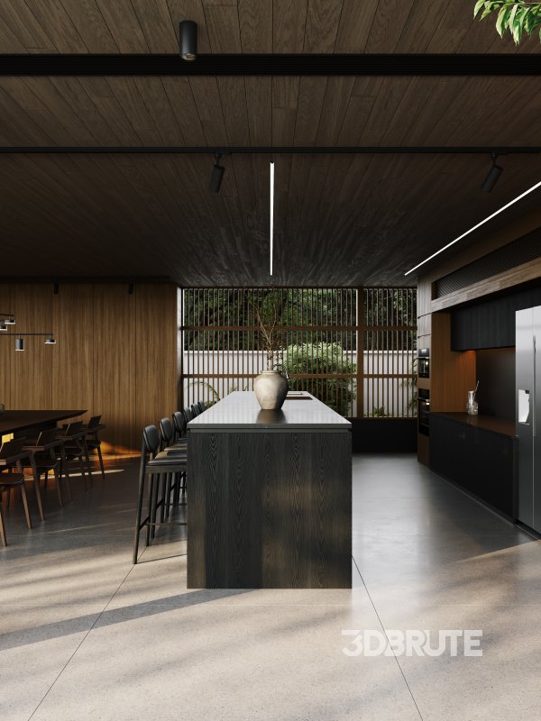 Living Room Dining Room Kitchen Image 3