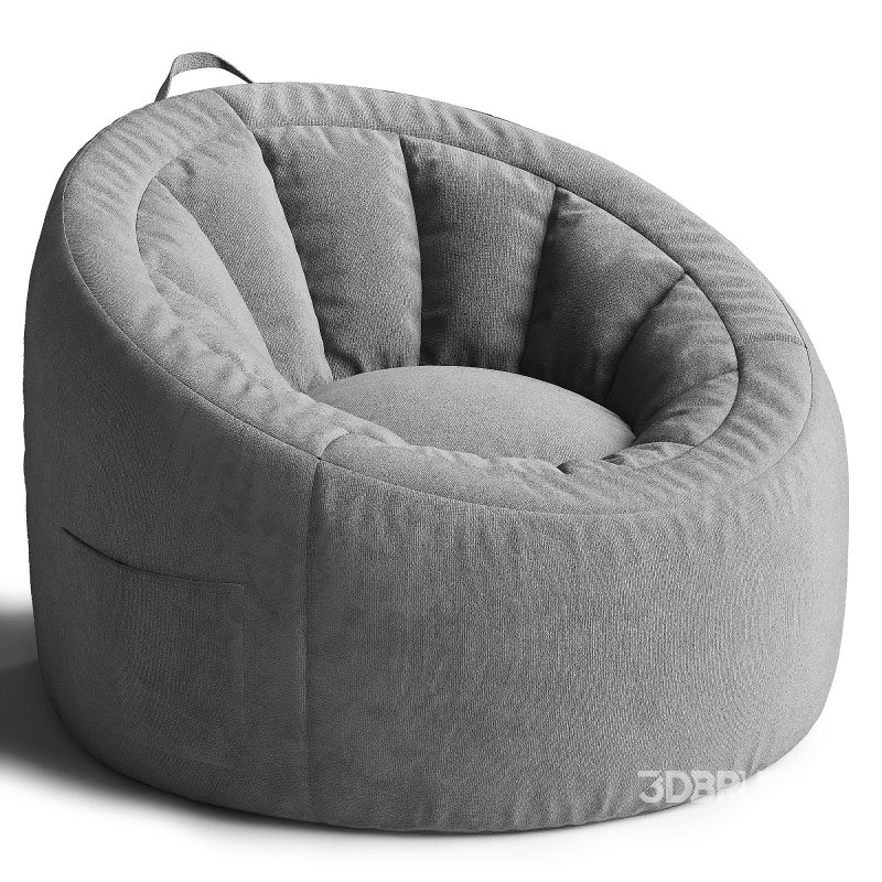 Your Zone Bean Bag Lounge Chair with Pocket Image 3