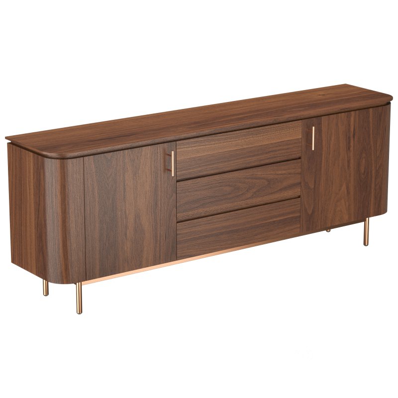 Wood veneer sideboard with doors Image 3