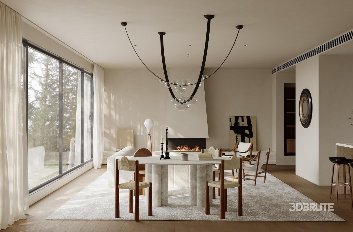 Living Room Dining Room Bedroom Image 6