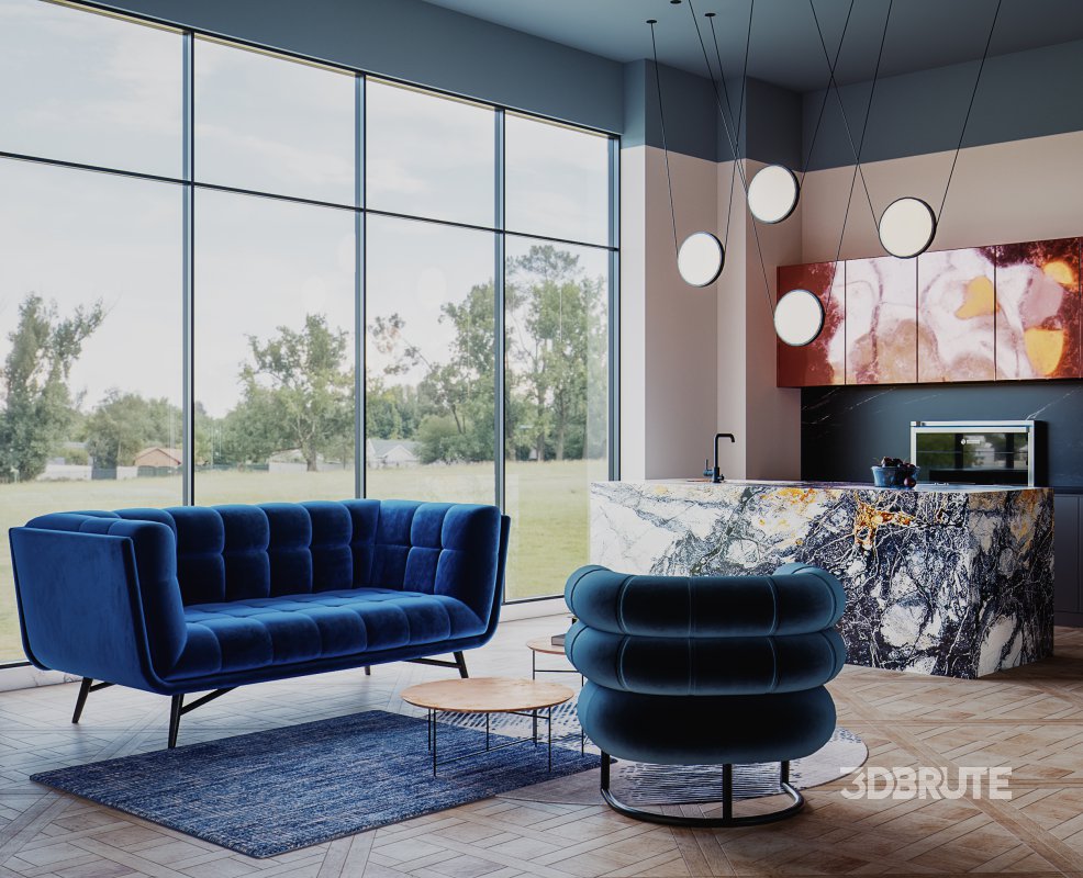 Living Room Dining Room Kitchen Image 9