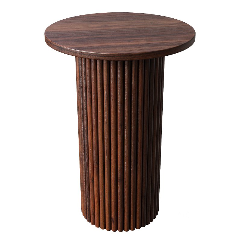 Stead Round Fluted Accent Side Table Image 2