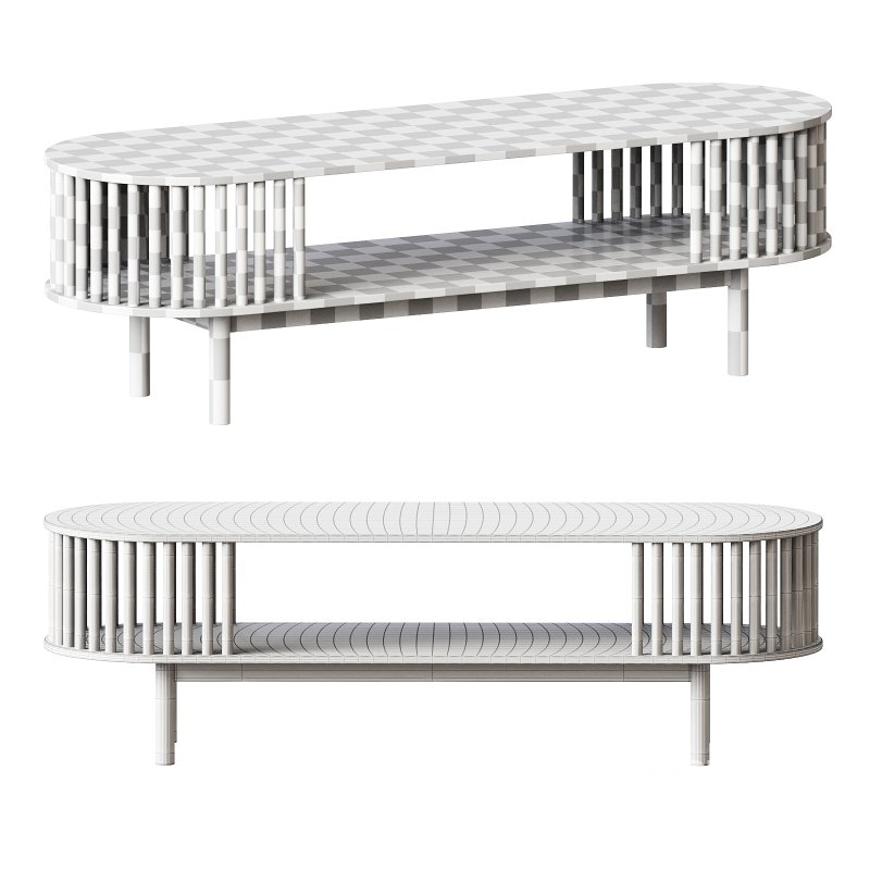 Oval Bamboo Coffee Table Natural Bamboo Coffee Table Image 3