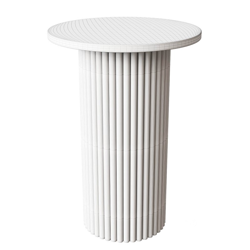Stead Round Fluted Accent Side Table Image 3