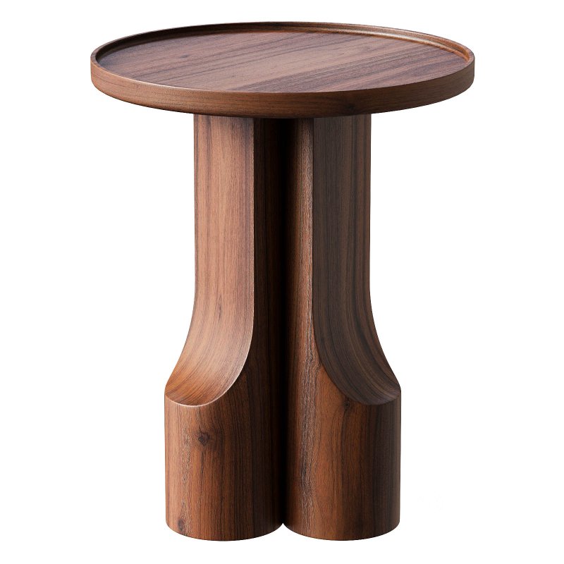 Solid walnut end table Image 4