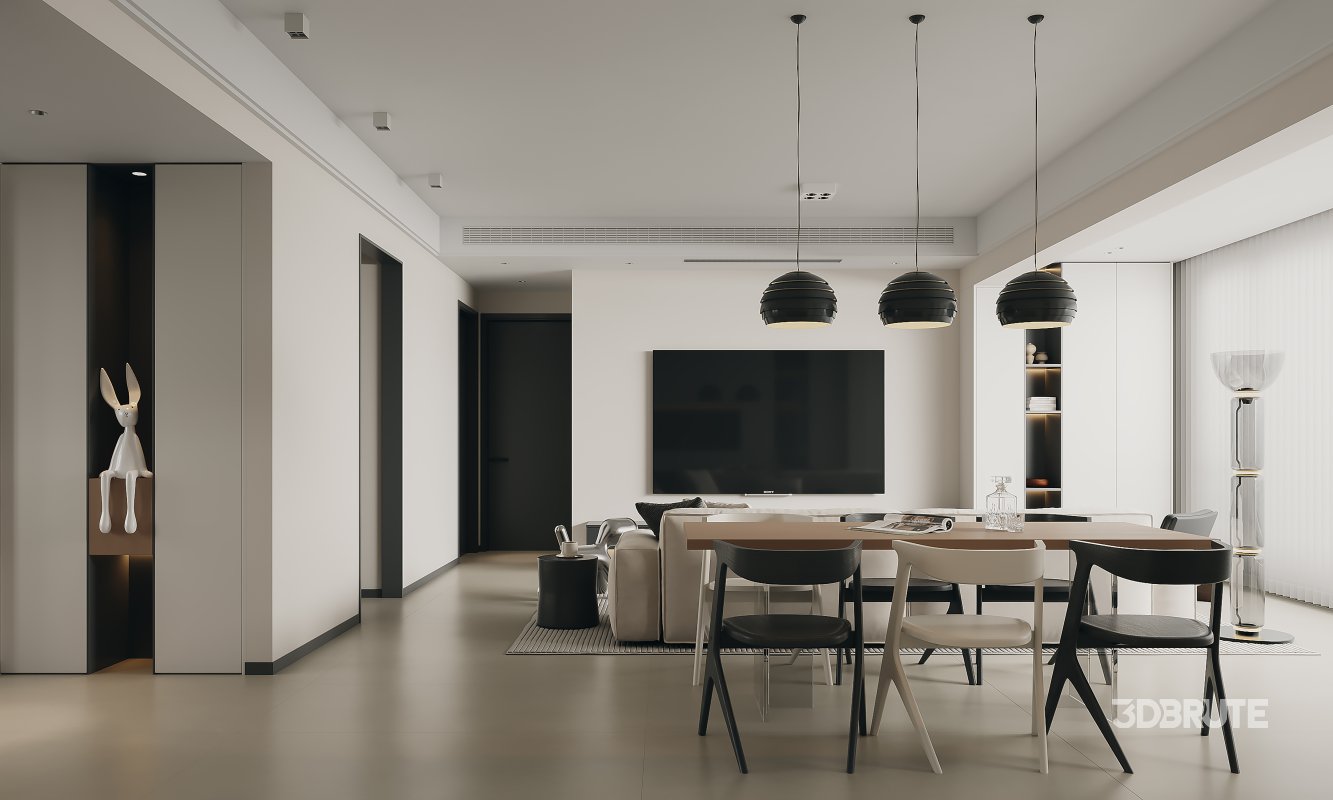 Living Room Dining Room Bedroom Image 4