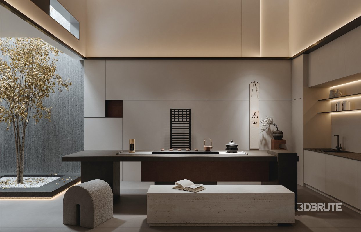 Chinese restaurant tea room hallway Image 11