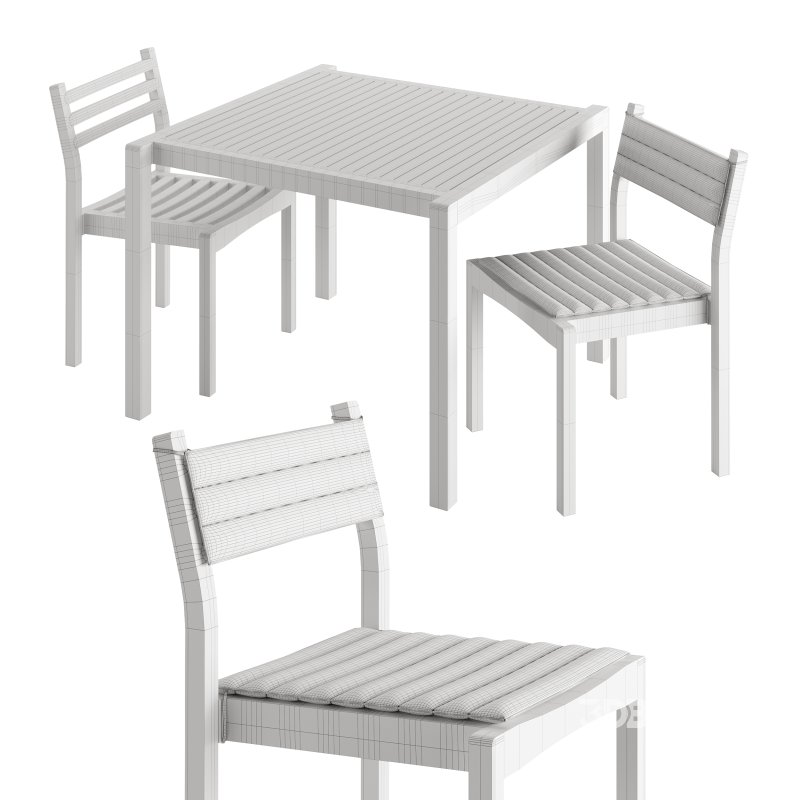 AH902 and AH501 Outdoor Dining Set by Carl Hansen Image 4