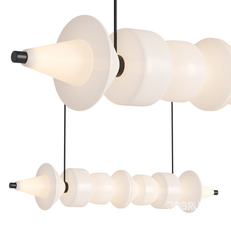 Sonde Satin H Chandelier Light by HOLLY HUNT Image 1