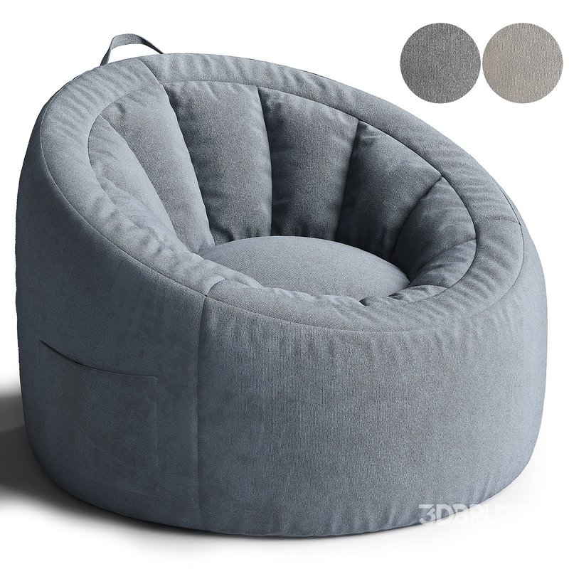 Your Zone Bean Bag Lounge Chair with Pocket Image 1
