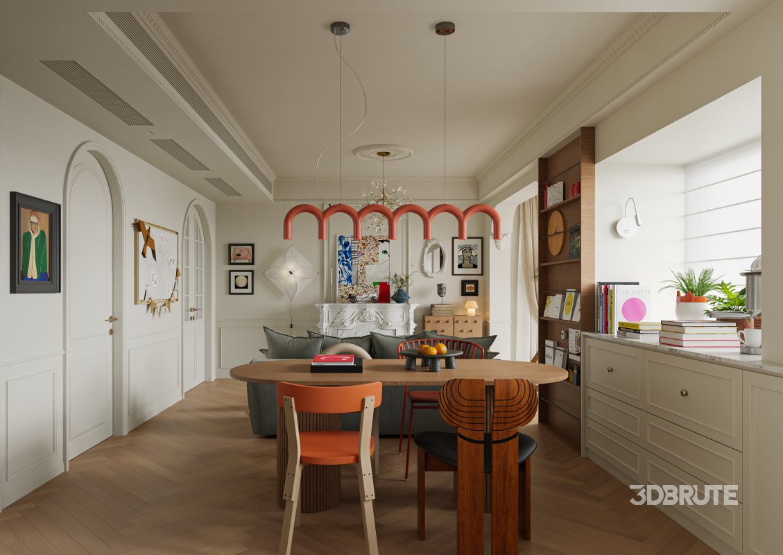 Living Room Dining Room Kitchen Image 5