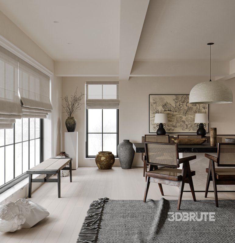 Living Room Dining Room Kitchen Image 13