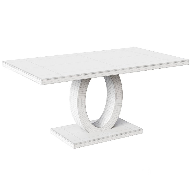 Scottsmoor Modern High Gloss Halo 6 Seater Dining Table Image 6