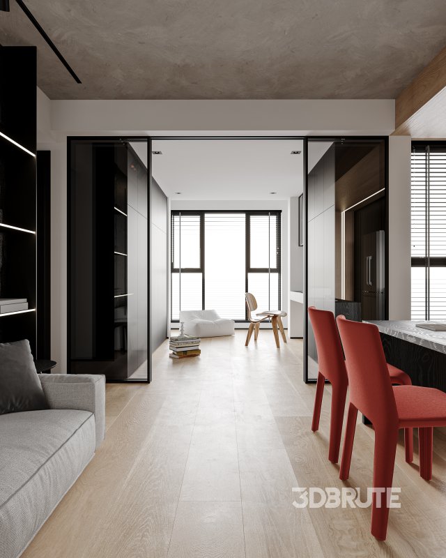 Living Room Dining Room Kitchen Image 7