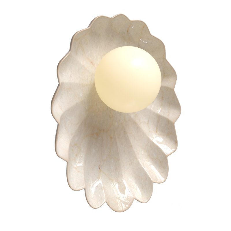 Ceramic Wall Oyster Sconce Light Image 2