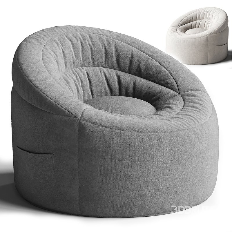 POD by Urban Shop Soft Plush Corduroy Bean Bag Chair with Pocket Image 1