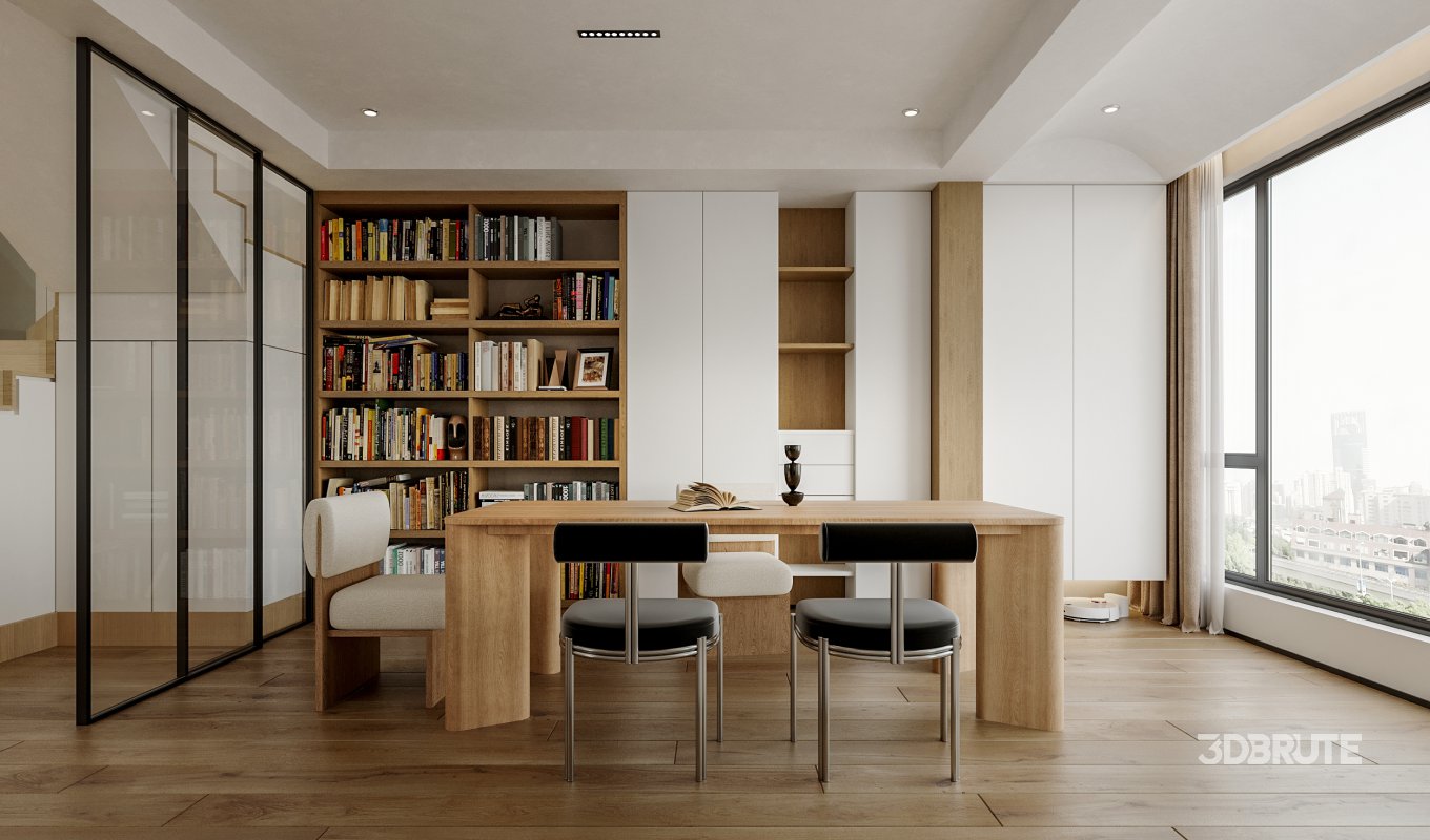 Living Room Dining Room Office Image 3