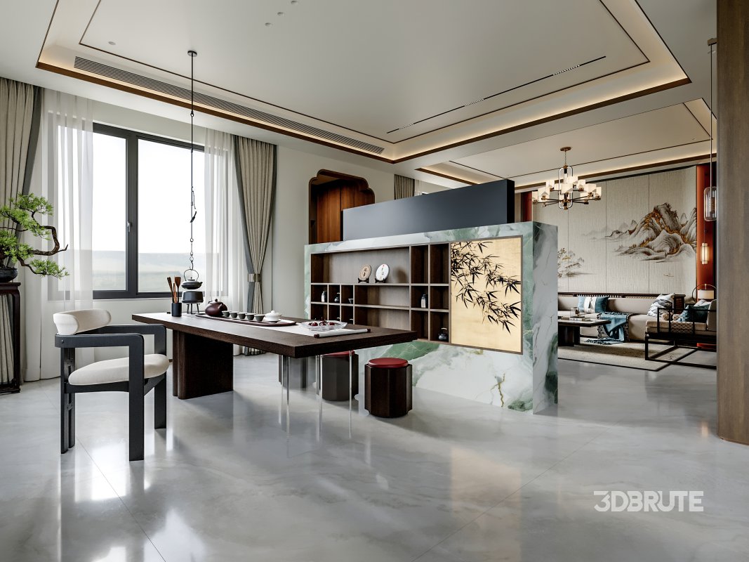 Chinese Living Room Dining Room Image 3