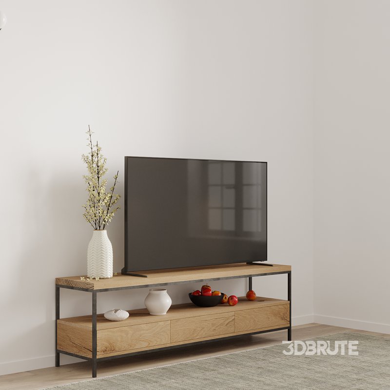 TV Stand 3 Drawers by mLOFT Image 6