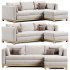 Pacific Wood Bench Chaise Sofa - Thumbnail 2
