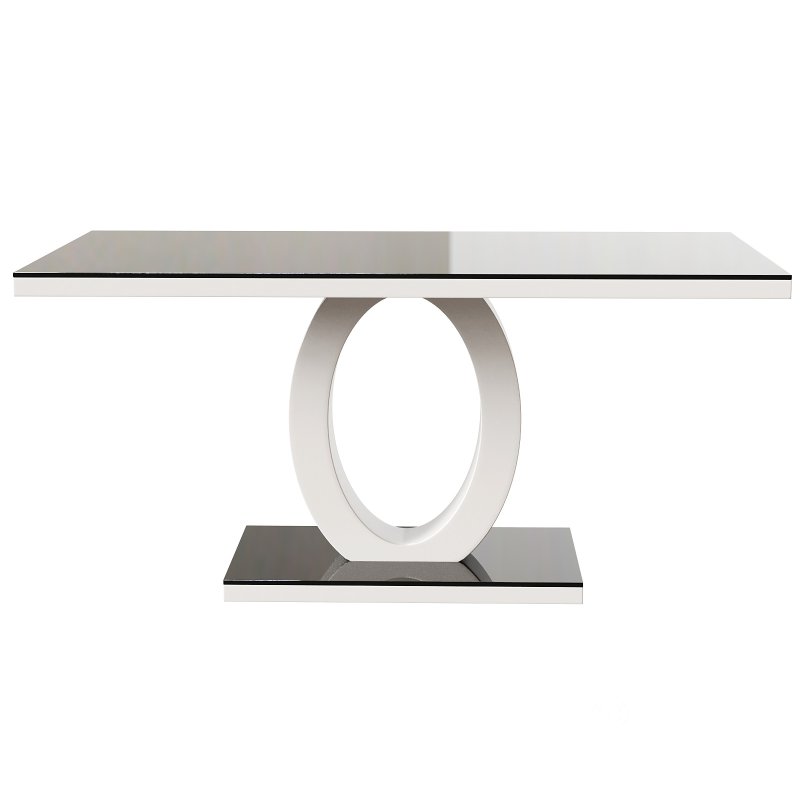 Scottsmoor Modern High Gloss Halo 6 Seater Dining Table Image 2