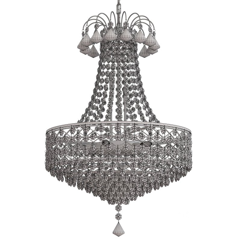 S S Traders Big Size Crystal Chandelier Ceiling Lamp Image 2