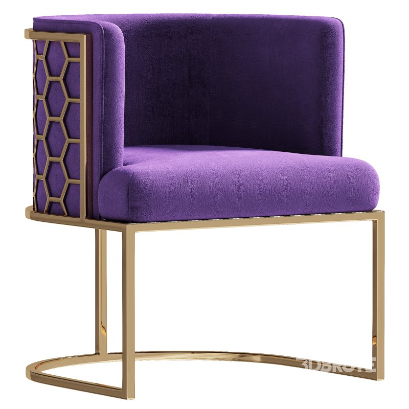 Carma Velvet Lounge Chair Image 4