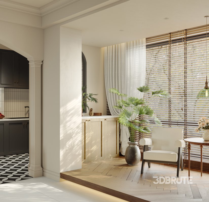 Living Room Dining Room Kitchen Image 9