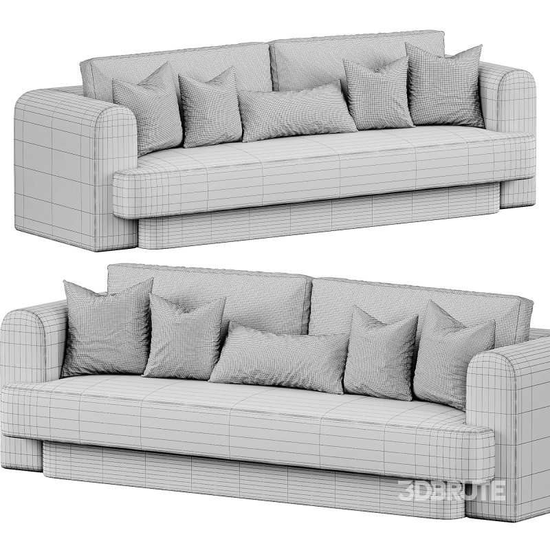 Form Camel Performance Velvet Sofa Image 5