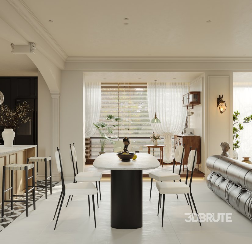 Living Room Dining Room Kitchen Image 12