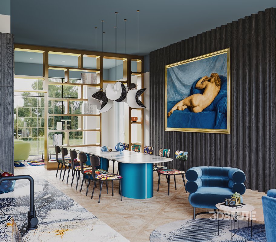 Living Room Dining Room Kitchen Image 24