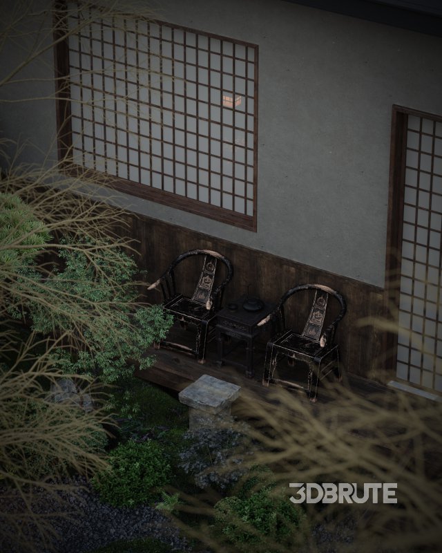 chinese courtyard tea room Image 6