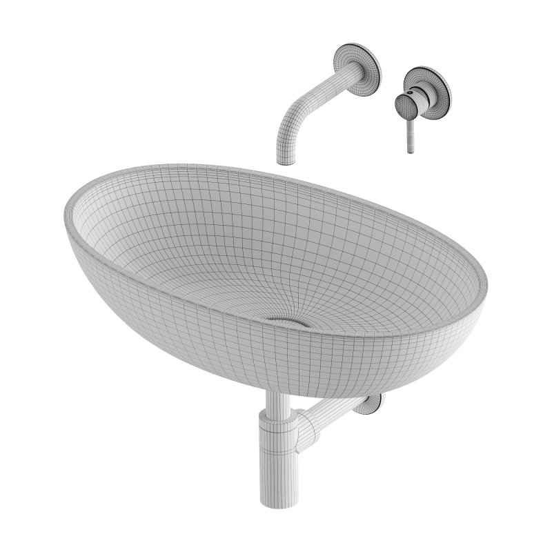 SHELL Countertop Basin and Y Basin Mixer by OMNIRES Image 5