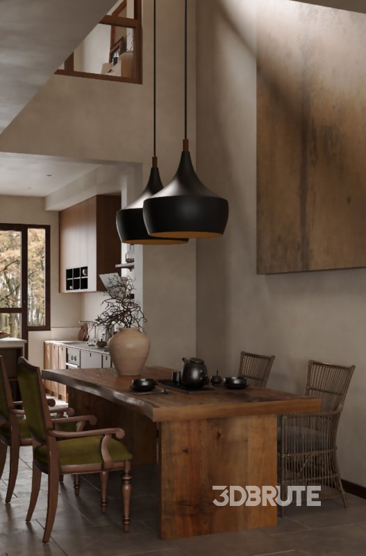 Living Room Dining Room Kitchen Image 12