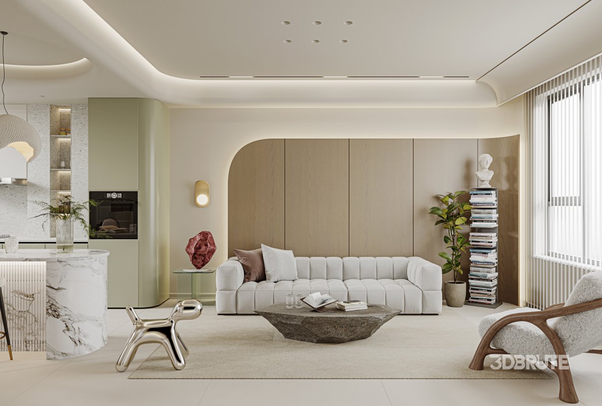 Living Room Dining Room Kitchen Image 12