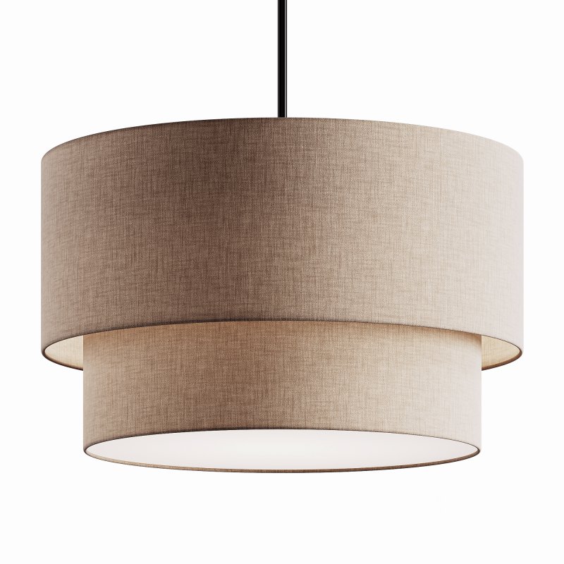 Modern Suspension Dual Drum Fabric Light Image 4
