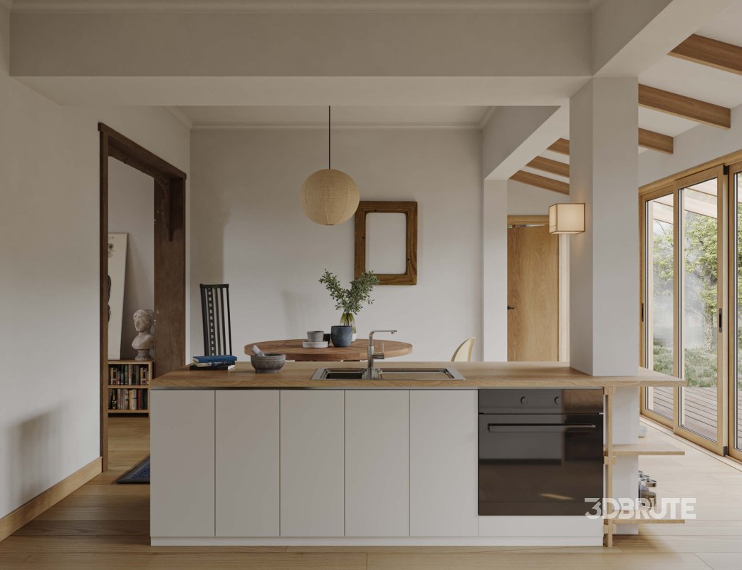 Living Room Dining Room Kitchen Image 19