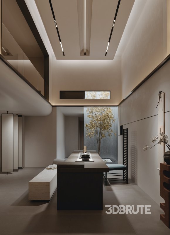 Chinese restaurant tea room hallway Image 6