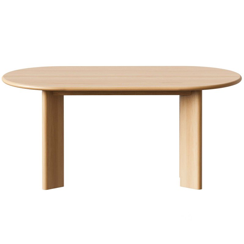 Oval Wood Dining Table Image 2