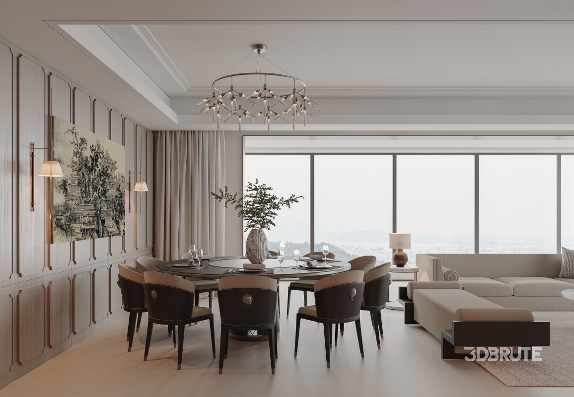 Chinese Living Room Dining Room Image 4